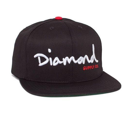 Black and White Diamond Clothing Logo - Diamond Supply Co. OG Logo Snapback Cap (Black/White/Red) - Consortium.