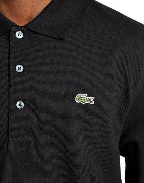 Black Alligator Logo - Festive For Men Lacoste Black Alligator Shirt Polo Long Sleeve 2017