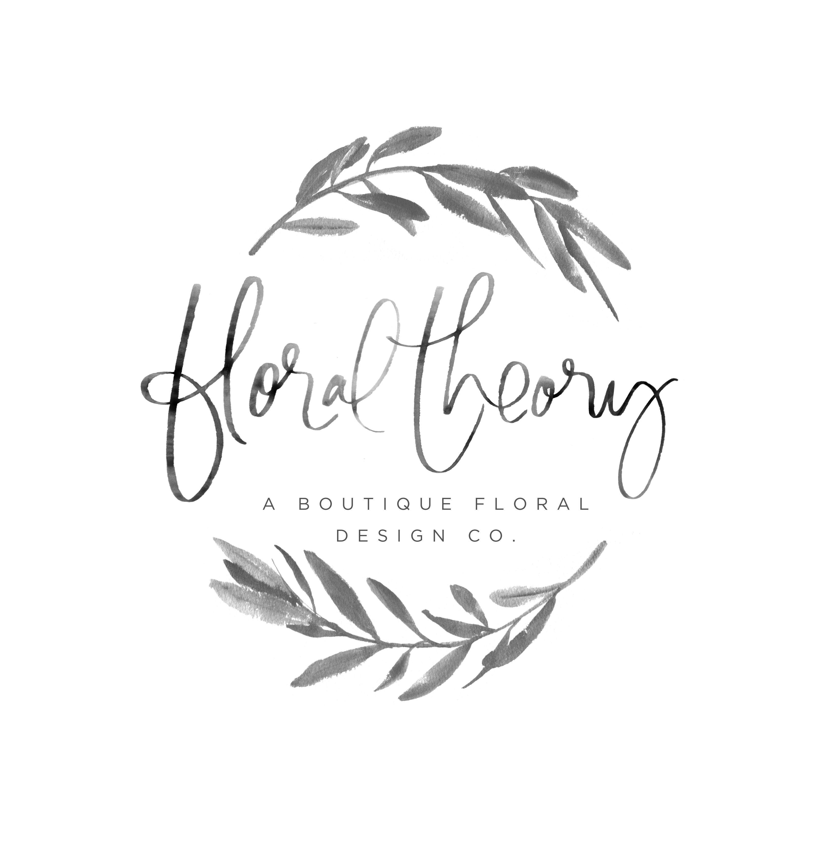 Calligraphy Logo - Floral_Theory_Grayscale_Logo | For Painting | Logo design, Logos ...