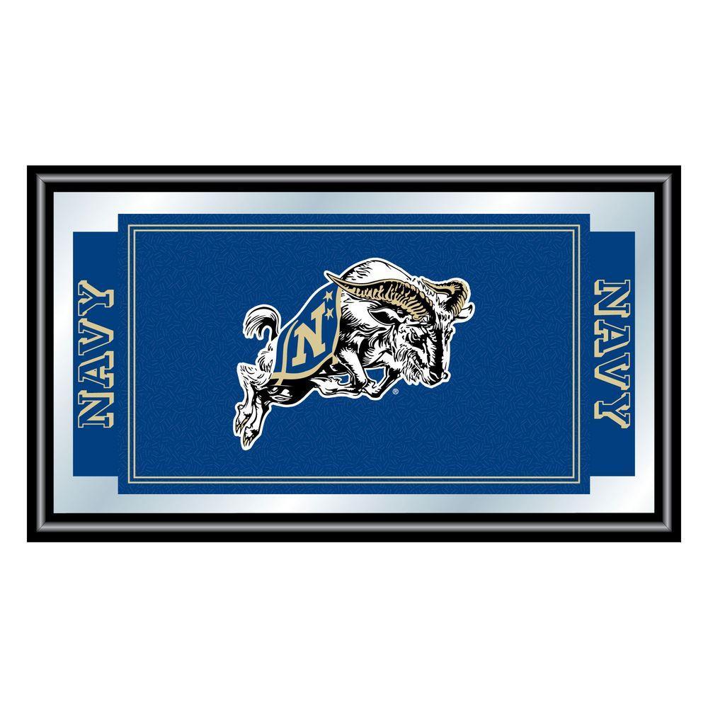 United States Naval Academy Logo - Trademark United States Naval Academy 15 in. x 26 in. Black Wood ...