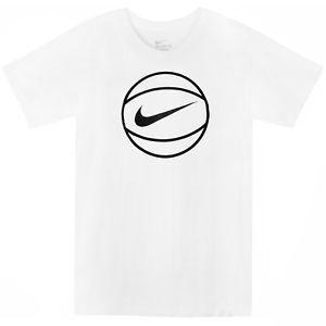 Basketball Swoosh Logo - Mens Nike Basketball Swoosh Logo T-Shirt Size L & XL White Black ...