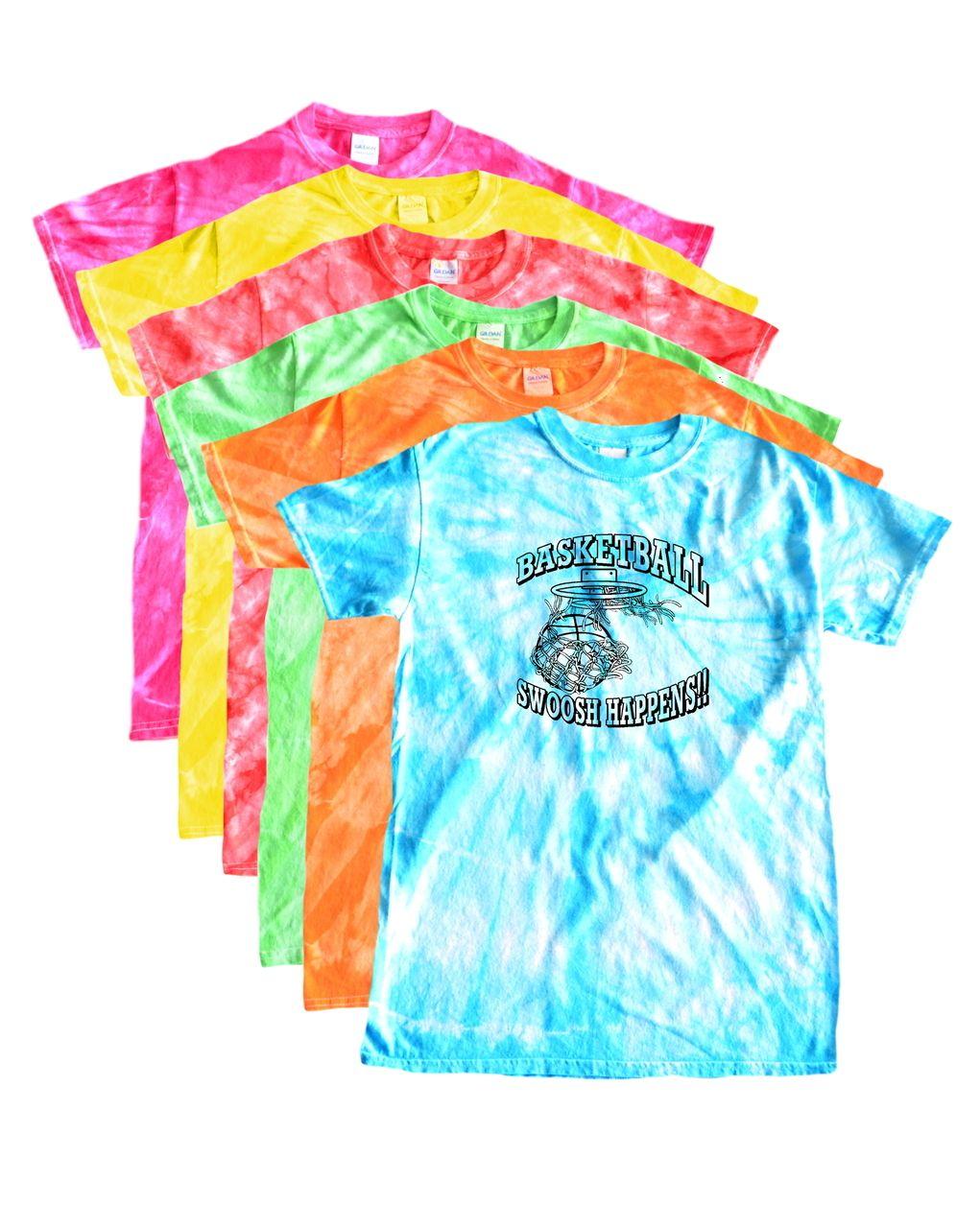 Basketball Swoosh Logo - Basketball Tie Dye T-Shirt 