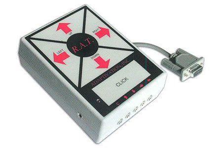 White Box with Red Arrows Logo - R.A.T. (Rodent Activated by Touch). GPII Unified Listing