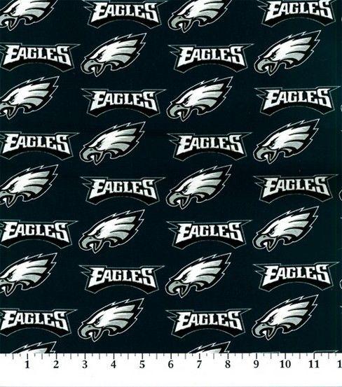 Philadelphia Eagles Logo - Philadelphia Eagles Cotton Fabric 58