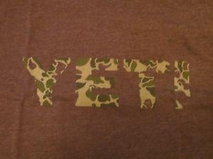 Camo YETI COOLERS Logo - YETI Cooler T-shirt, men's large, brown heather with camo logo, new ...