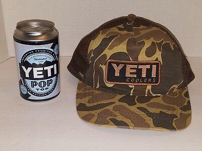 Camo YETI COOLERS Logo - YETI COOLERS BLACK on Black Patch Trucker Hat - $20.00