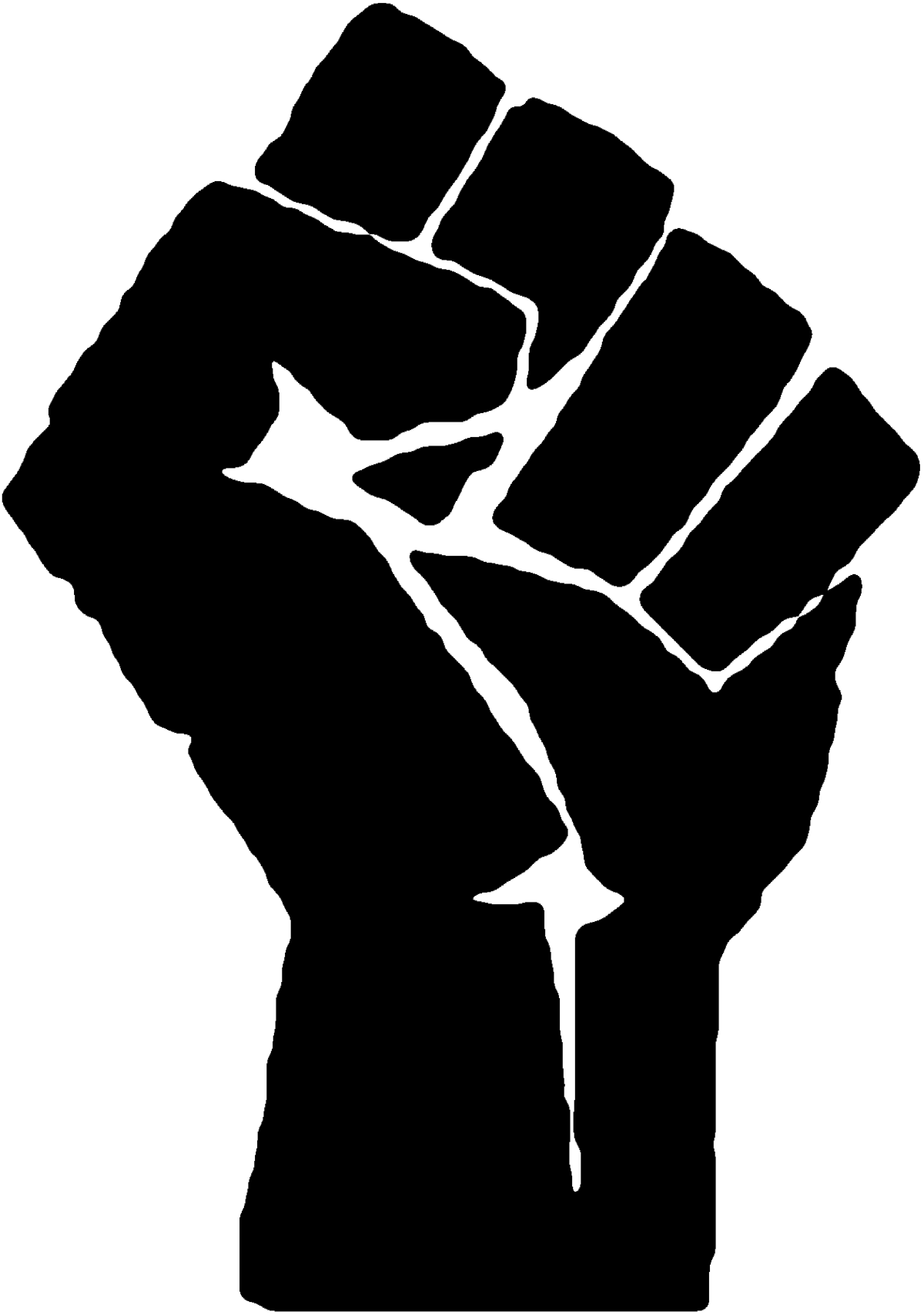 Black Hand Logo - Raised fist