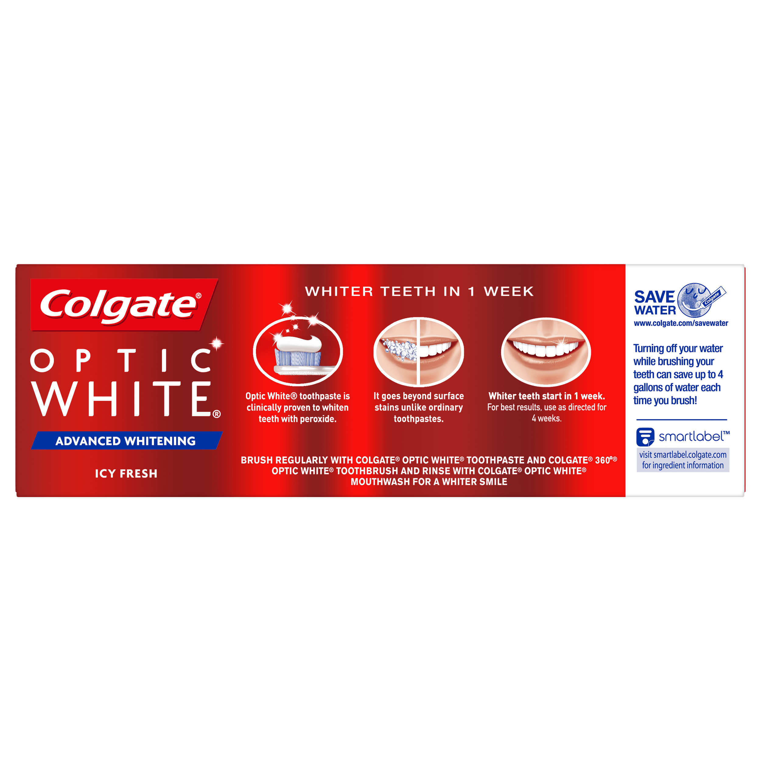 Optic White Logo - Colgate Optic White Whitening Toothpaste, Icy Fresh - 3.5 oz ...