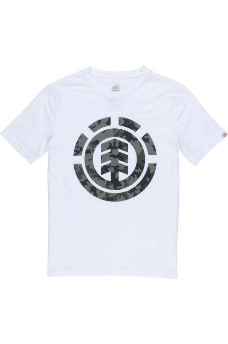 Optic White Logo - Element T-Shirt BARK LOGO Optic White
