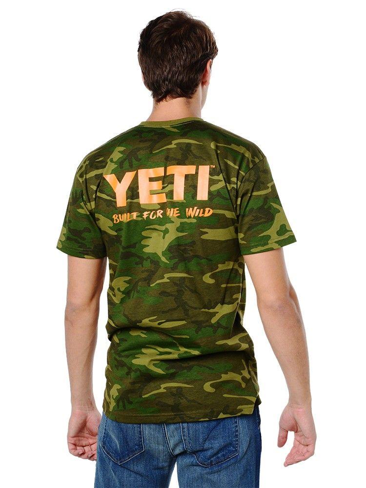 Camo YETI COOLERS Logo - Yeti Coolers Built For The Wild Camo T Shirt Style YTSBFT