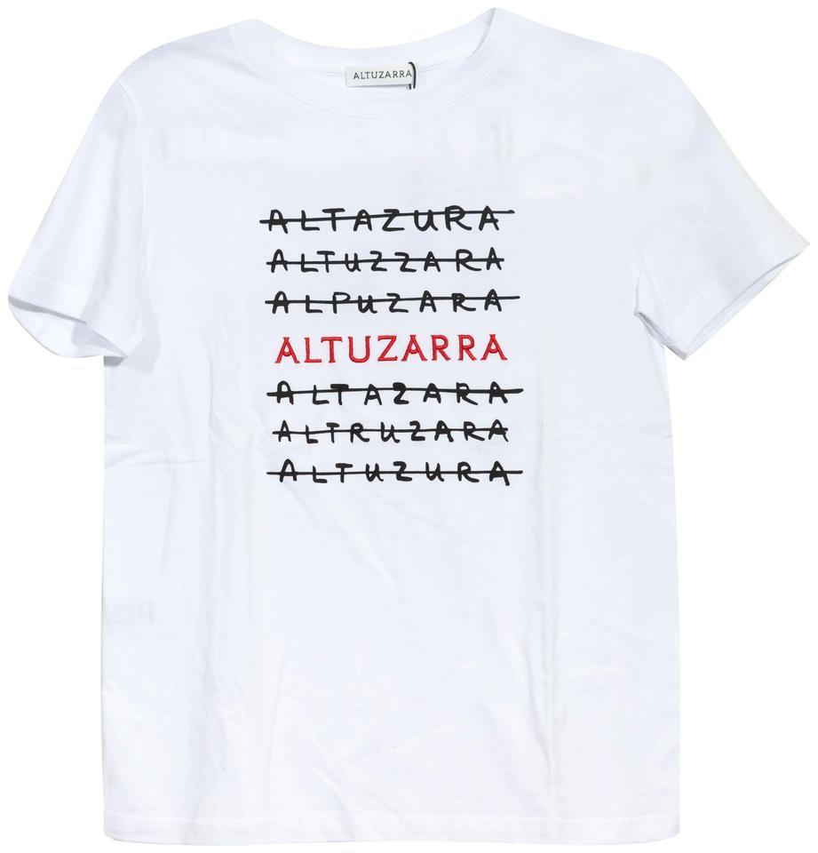 Optic White Logo - Altuzarra 100 Optic White Logo Cotton T-shirt Tee Shirt Size 2 (XS ...