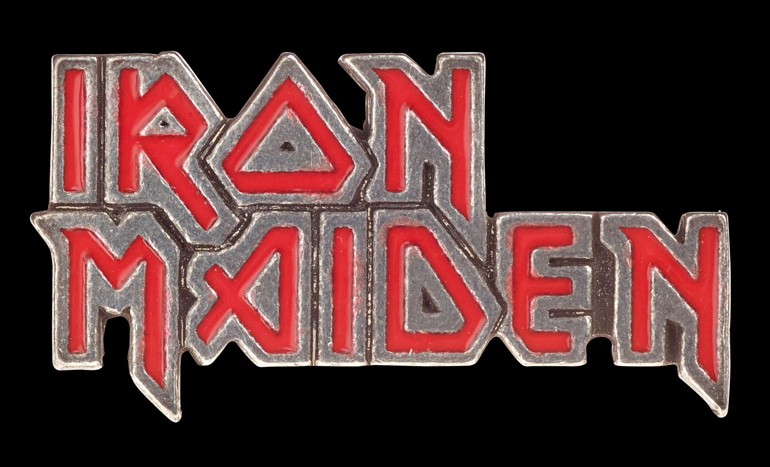 Iron Maiden M Logo - Iron Maiden Pin Badge | Alchemy Rocks | www.figuren-shop.de