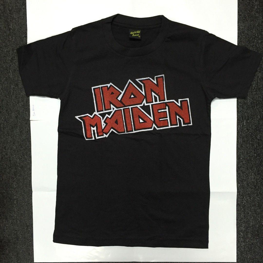 Iron Maiden M Logo - Iron Maiden - Red Logo Vintage T-shirt (M/L), Men's Fashion, Clothes ...