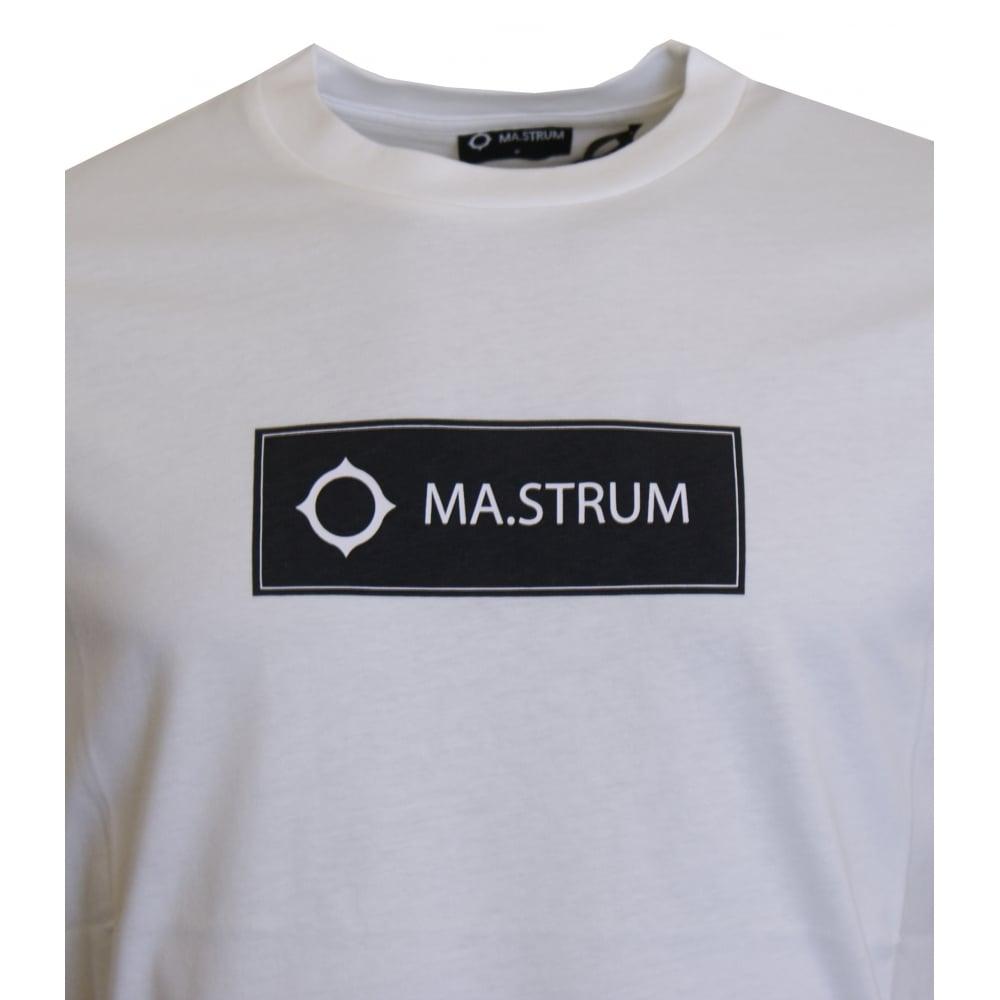 Optic White Logo - MA. Strum Icon Box Logo T Shirt Optic White | Ragazzi Clothing