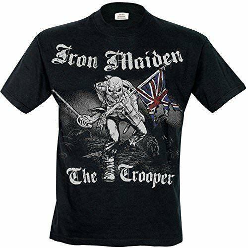 Iron Maiden M Logo - Iron Maiden T Shirt Sketched Trooper Eddie Band Logo Official Mens ...