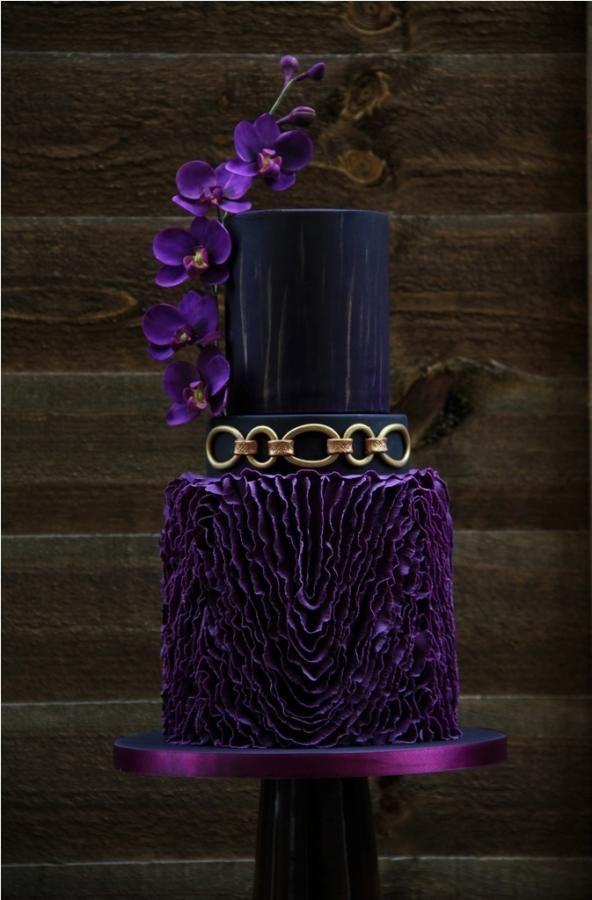 Purple Black and Gold Logo - Wedding Theme - Purple, Black And Gold Wedding Cake #2425171 - Weddbook