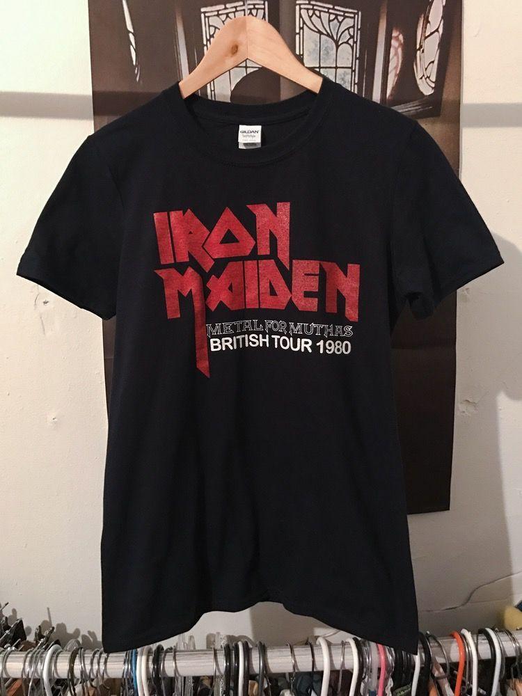 Iron Maiden M Logo - SDP Iron Maiden - Metal for Muthas British Tour 1980 T-Shirt (M ...