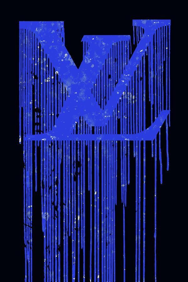 Blue Louis Vuitton Logo - Louis Vuitton Logo Blue Painting by Del Art