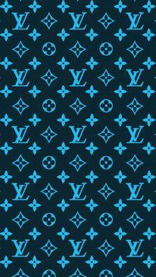 wallpaper blue louis vuitton logo