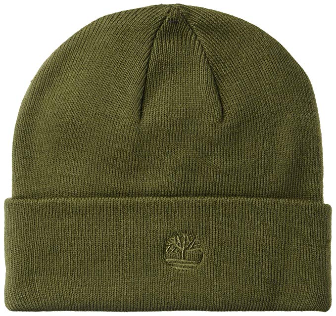 First Timberland Logo - Timberland Men's Cuffed Beanie with Embroidered Logo, Grape Leaf