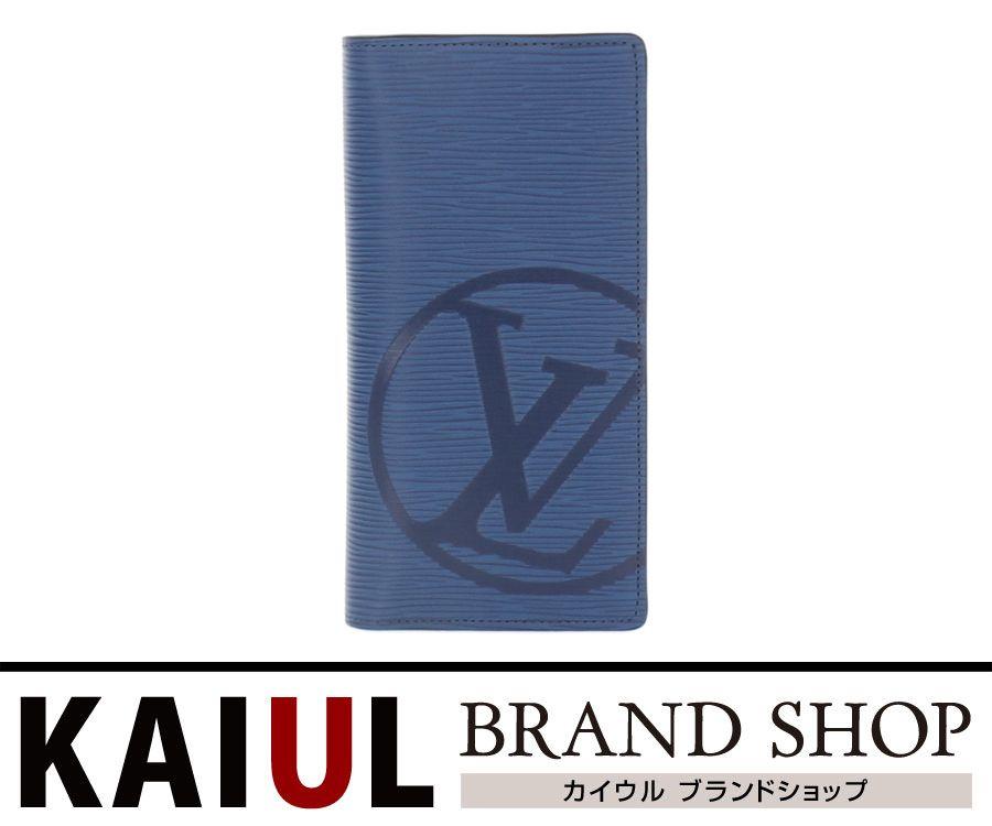 Louis Vuitton Blue Logo - KAIUL Rakuten Market store: Takeru Louis Vuitton wallet エピ ...