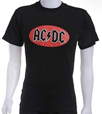 T in Oval Logo - AC DC Logo T Shirt: Amazon.co.uk: Clothing