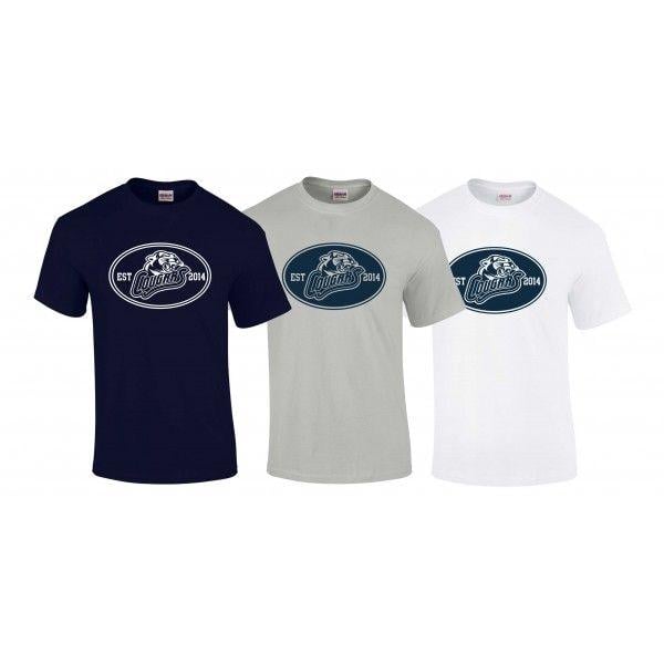 T in Oval Logo - Cobham Cougars Logo Youth T Shirt Custom Teamwear