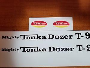 T in Oval Logo - MIGHTY TONKA DOZER T 9 DECAL SET WITH OVAL LOGOS