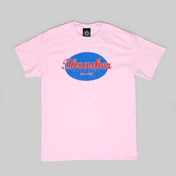 T in Oval Logo - THRASHER OVAL LOGO SS T-SHIRT PINK | THRASHER Tees
