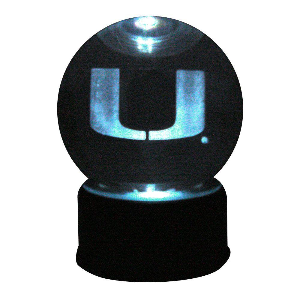Ball U Logo - Buy NCAA Miami Hurricanes U Logo Laser Etched Musical Lit Crystal