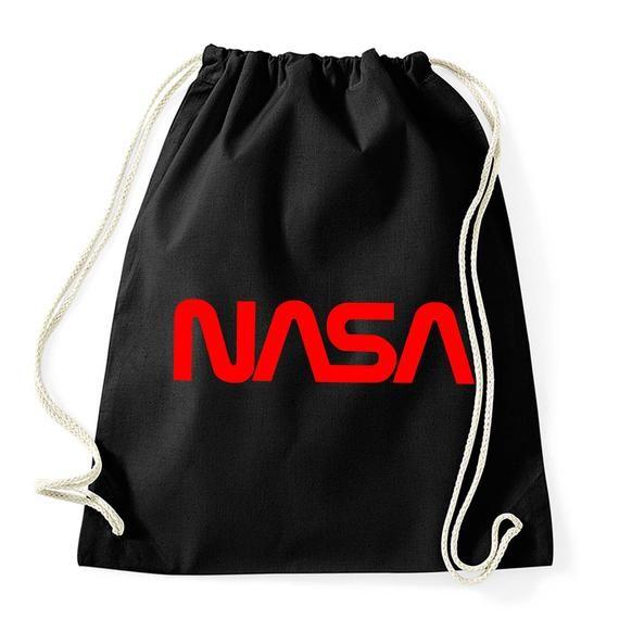 Fabric Worm Logo - NASA Worm logo GymBag fabric bag Hippster bag space Moon space | Etsy
