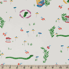 Fabric Worm Logo - 10th Anniversary Fabric Challenge