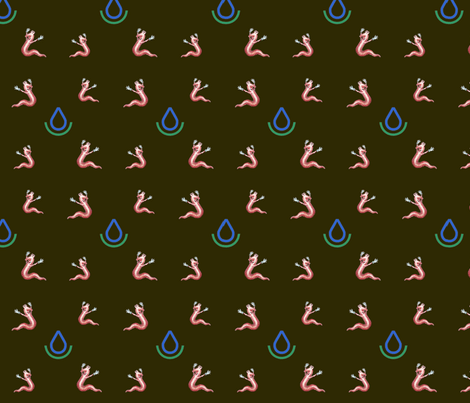 Fabric Worm Logo - S.K. Worm NRCS Logo wallpaper - ranamuck - Spoonflower