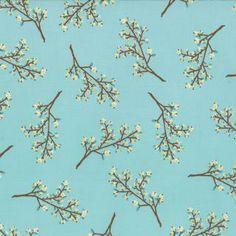 Fabric Worm Logo - Kate and Birdie Paper Co., Storybook, FLANNEL, Castles Aqua | fabric ...