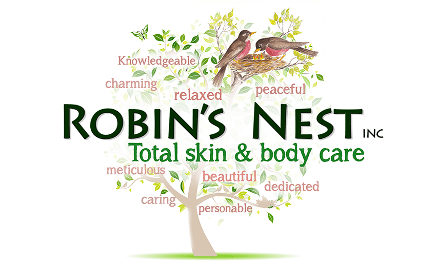 Robin's Nest Logo - Robin's Nest Skin Care. New Milford, CT.488.4464