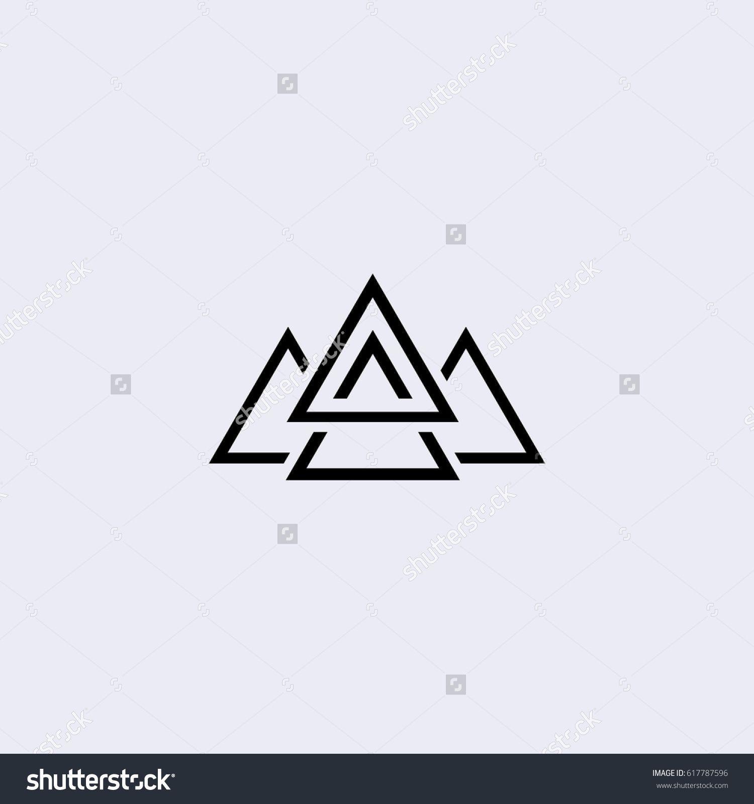 Hipster Triangle Logo - Minimalistic hipster triangle, logo vector Minimalistic hipster