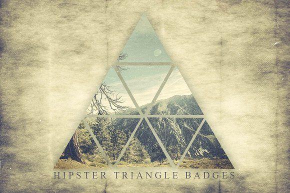Hipster Triangle Logo - Hipster Triangle Badges Logo Templates Creative Market