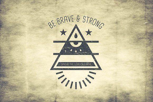 Hipster Triangle Logo - Hipster Triangle Badges ~ Logo Templates ~ Creative Market
