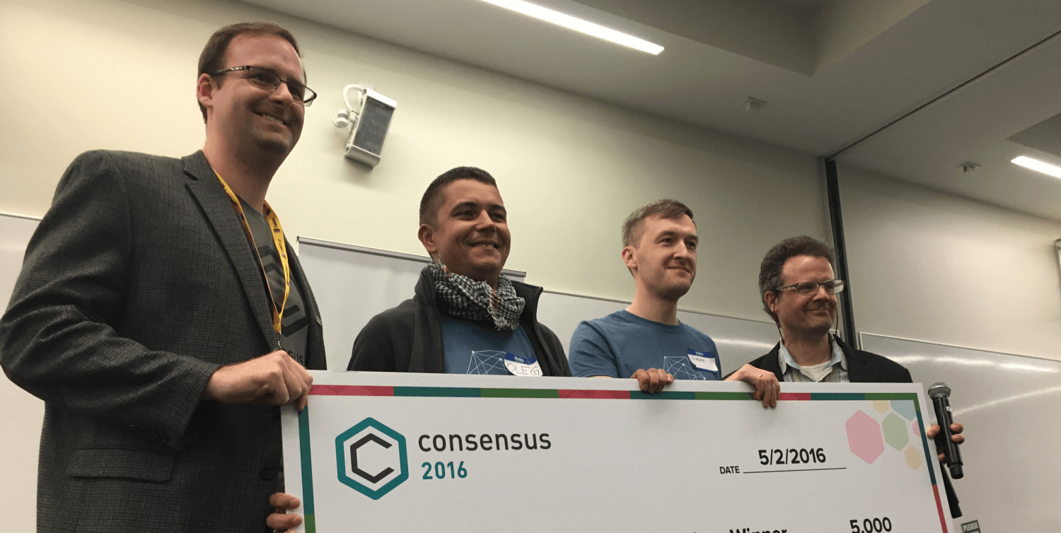 Consensus 2016 Blockchain Logo - Blockchain Energy Project Wins Consensus 2016 Hackathon - CoinDesk