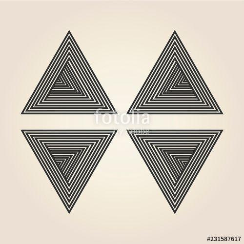 Hipster Triangle Logo - Triangle logo isometric, infinity sharp corner geometric shape ...
