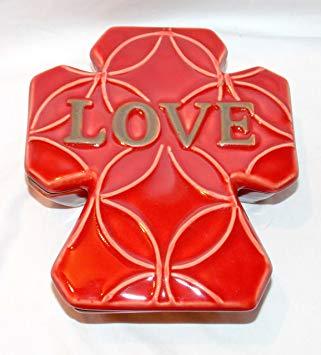 Red Celtic Logo - Amazon.com: Love Red Color Inspirational Celtic Cross Ceramic ...