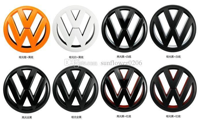 White On Orange Logo - Matt Black/Orange /Gross Black/White Volkswagen Golf 6 Logo Front ...