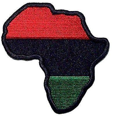 Black Red and Green Africa Logo - Amazon.com: AFRICA Map Flag Red Black Green Country Embroidered ...