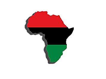 Black Red and Green Africa Logo - Amazon.com: AFRICA SHAPED Pan African Flag Sticker (black history ...