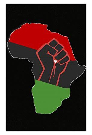 Black Red and Green Africa Logo - Amazon.com: Pan African Red Black Green Africa Continent Fist Power ...