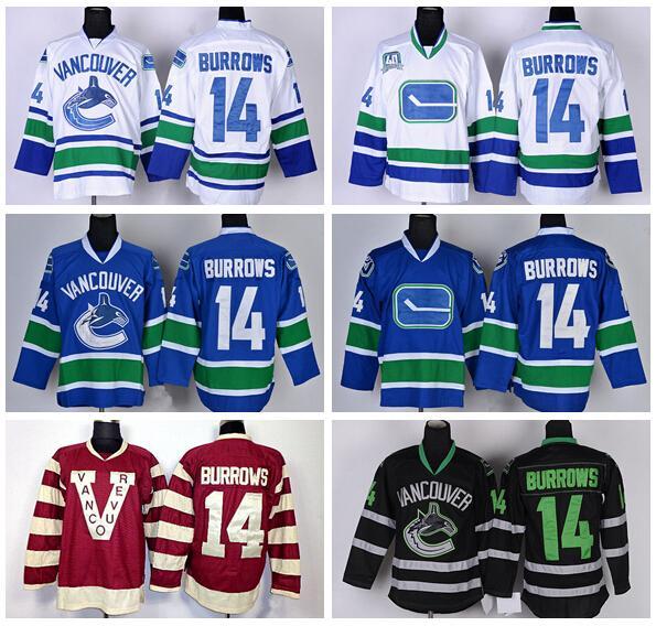 Maroons Hockey Logo - 2019 Best 14 Alex Burrowsi Vancouver Canucks Jerseys Ice Hockey Team ...