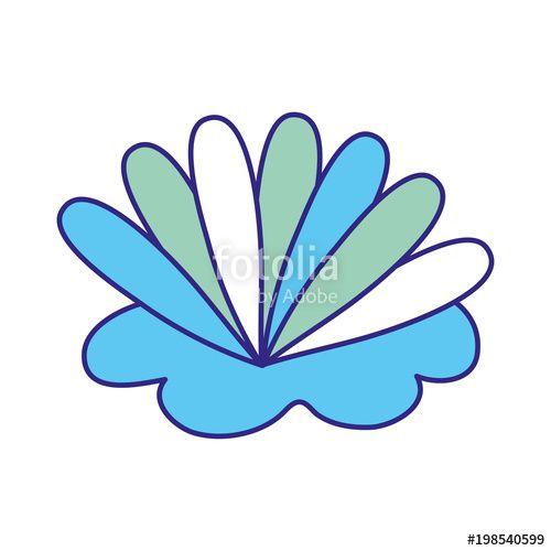 Marine Flower Logo - duo color beauty marine flower with nature petals
