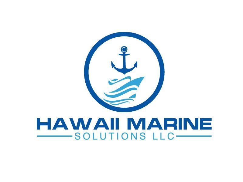 Marine Flower Logo - Modern, Masculine, Marine Logo Design for Hawaii Marine Solutions