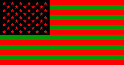 Black Red and Green Africa Logo - African-American flags (U.S.)