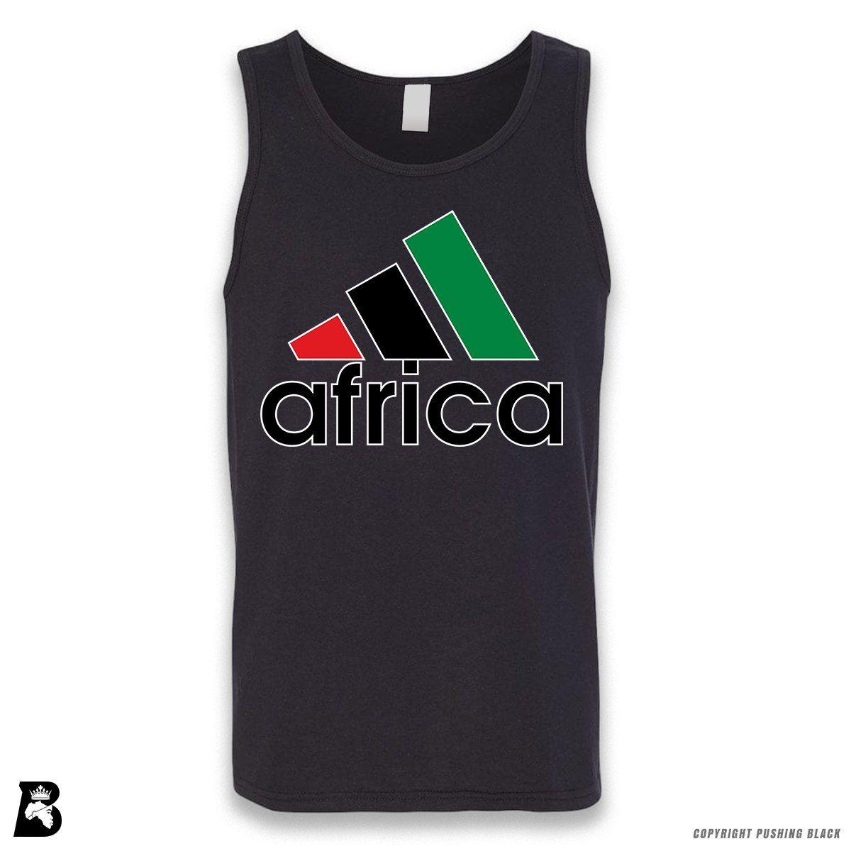 Black Red and Green Africa Logo - Africa - Black, Red & Green' Sleeveless Unisex Tank Top - Pushing Black